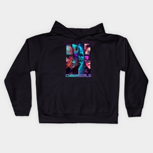 4 cyberpunk grils Kids Hoodie